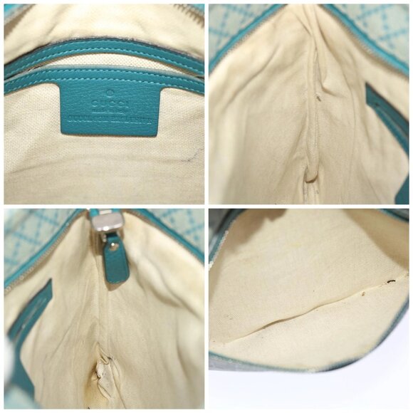 GUCCI Diamante Shoulder Bag PVC Leather Light Blue 295257 Auth bs7152 - Picture 15 of 16